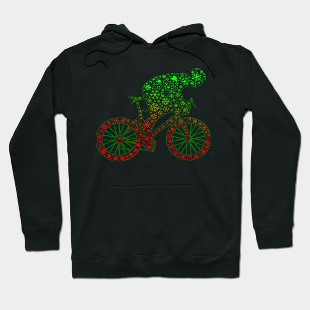 Cycling Bicycle Bike Cyclist Ugly Christmas Hoodie by vintagejoa